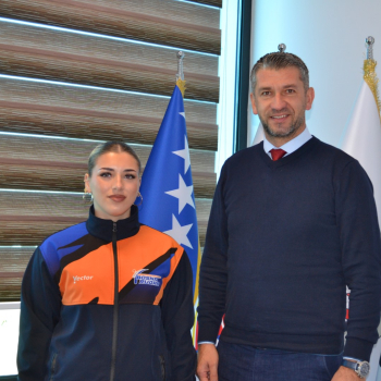 Ilijašanka i zlatna taekwondistica Dženana Sulejmanović na prijemu kod načelnika Dovadžije